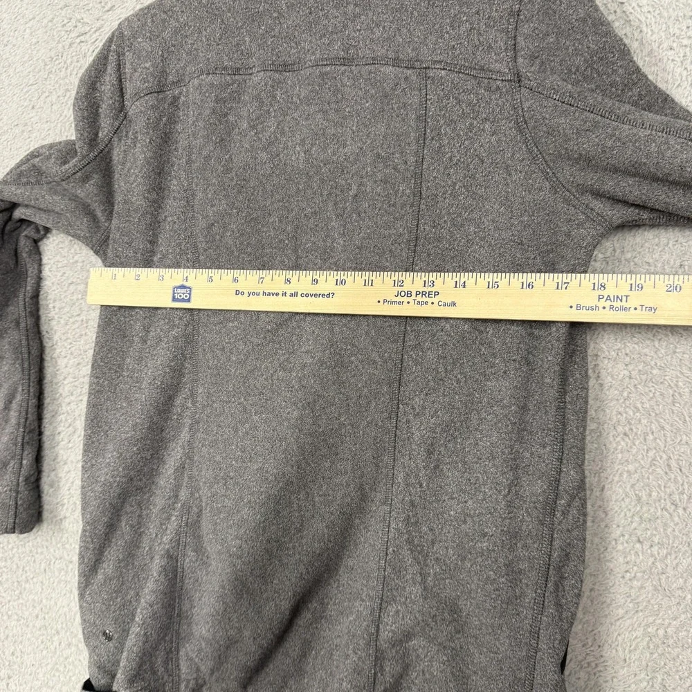 Lululemon Jacket Womens 6 Gray Asymmetrical Zip Fleece Lined Pockets High Collar